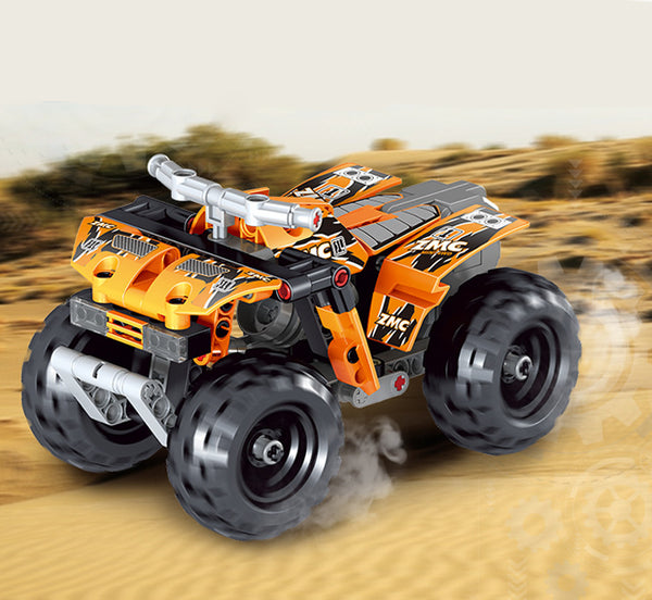 Quad Bike & Record Breaker Combines to Extreme Off-Roader Pull Back Motor