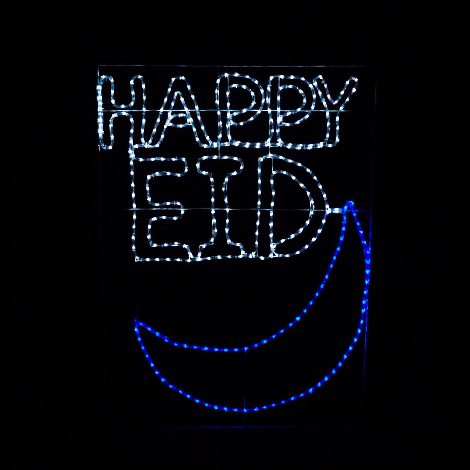Clearance Ramadan Decoration Happy Mubarak Eid Hilal Crescent LED Ligh