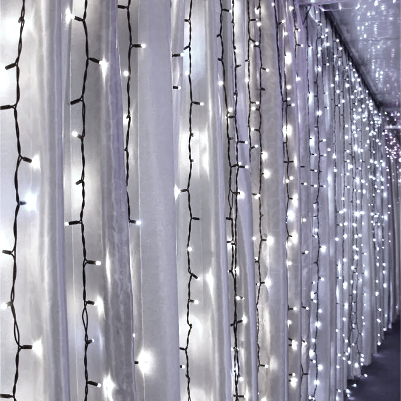 Christmas 500 LED Curtain Lights Waterflow Functions 5x2m Indoor/Outdoor