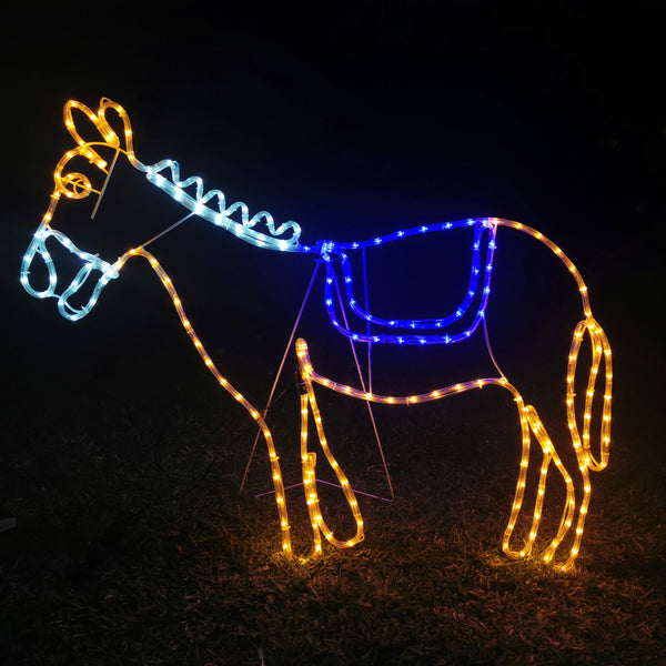 Christmas LED Motif Dominick the Donkey 85x114cm Outdoor Lighting Sihouette