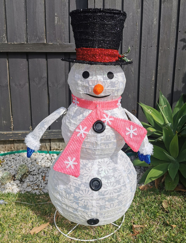 Christmas Decoration 3D LED Lit 3pcs Snowman Family 125cm Indoor/Outdoor