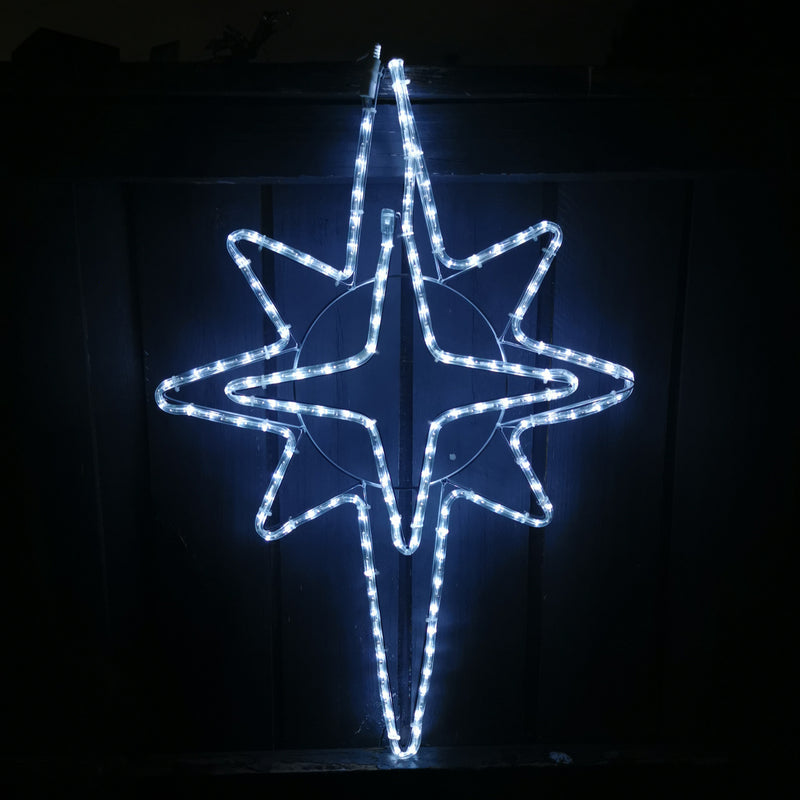 Solar Powered LED Nativity Northern Star Outdoor Christmas Motif 8 Functions 53x80cm