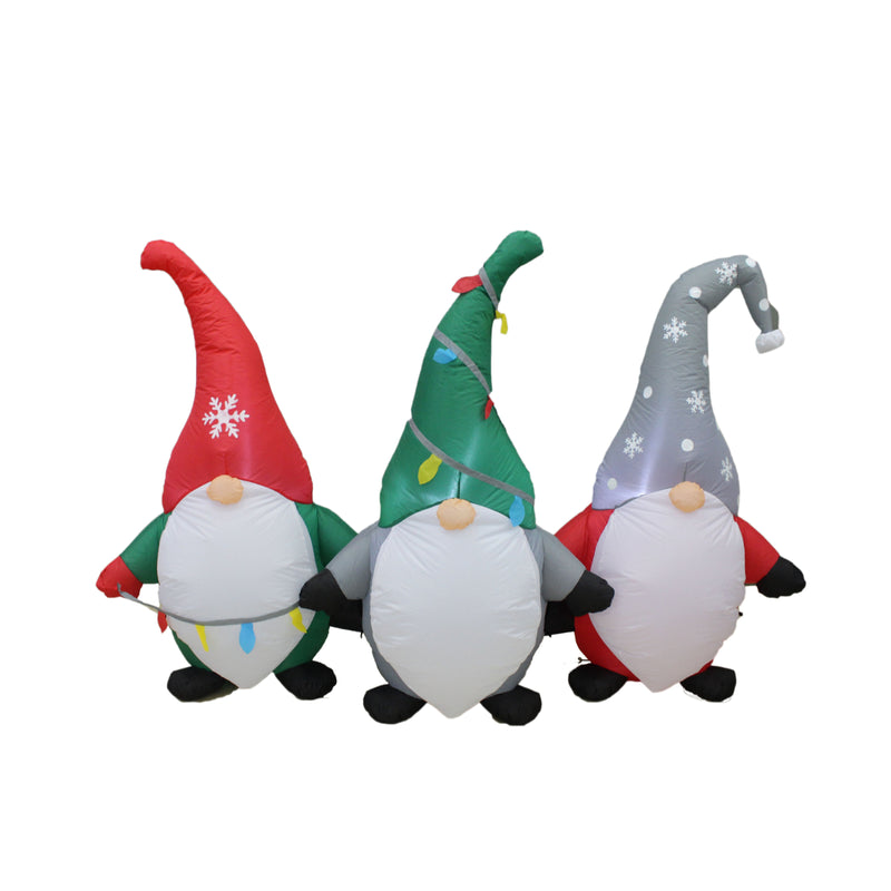 Christmas Decoration Inflatable 120cm Nisse Christmas Gnomes LED Lit