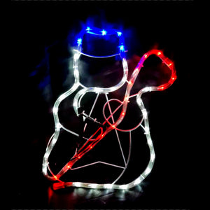 Solar Powered Mini Snowman Outdoor Christmas Motif Display 43cm