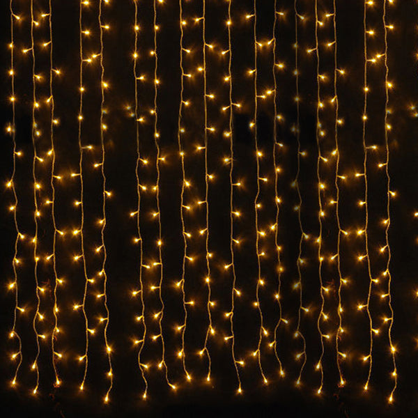 360 LED Warm White Curtain Lights Indoor/Outdoor