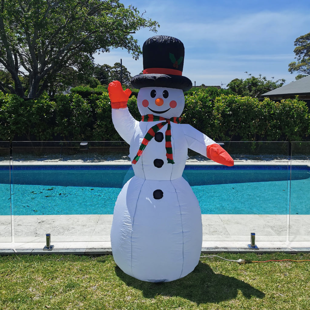 Christmas Decoration Inflatable 240cm Snowman LED Lit