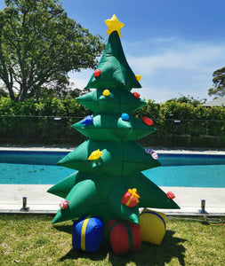 Christmas Decoration Inflatable 240cm Tall Christmas Tree With Gift Boxes LED Lit