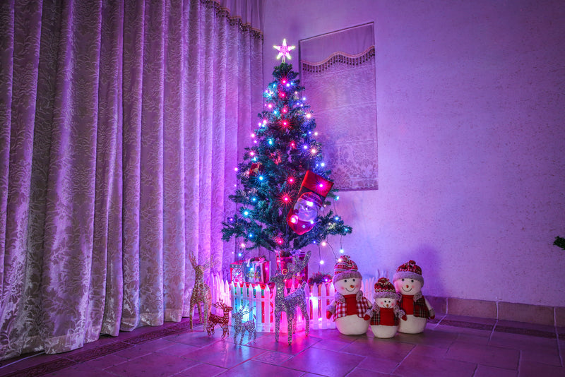 Smart WiFi APP Controlled RGB Indoor Christmas Tree Light for 6-7.5ft Trees