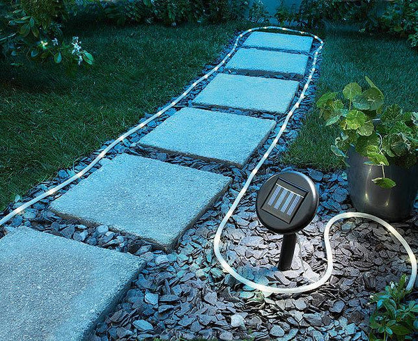 Christmas 10M LED Solar Powered Rope Light 8 Function Controller Outdoor