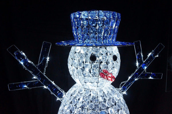 Christmas Decoration 3D Crystal Snowman 50, 80, 120cm LED Display Indoor/Outdoor