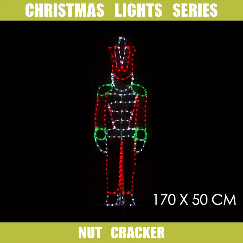 Christmas LED Motif Nut Cracker 170x50cm Indoor Outdoor Display Sign
