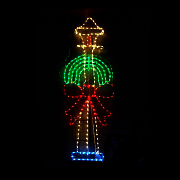 Christmas LED Motif Lamp Post 170x50cm Indoor Outdoor Display Sign