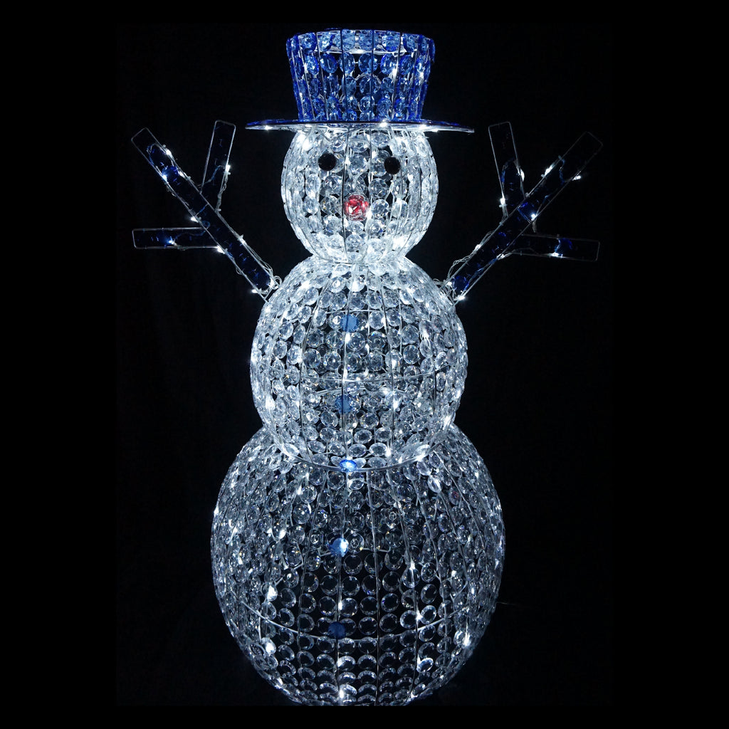 Christmas Decoration 3D Crystal Snowman 50, 80, 120cm LED Display Indoor/Outdoor