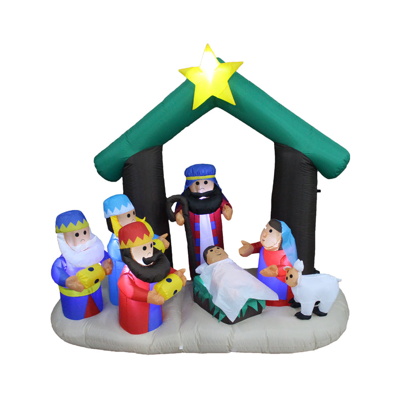 Christmas Decoration Inflatable 180cm Jesus Birth Nativity Scene LED Lit