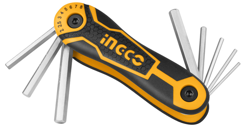 INGCO 8 Pcs Pocket Hex Keys