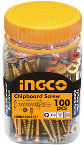 INGCO 100 Pcs 10G CS 50mm Drywall Screw Zinc Pozi