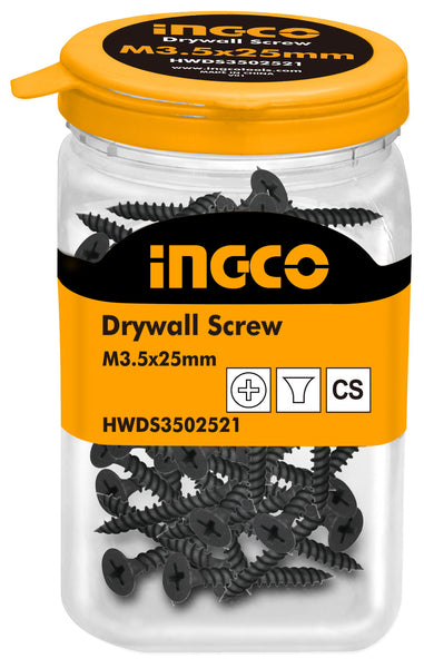 INGCO 250 Pcs 6G Bugle Head 25mm Drywall Screw Fine