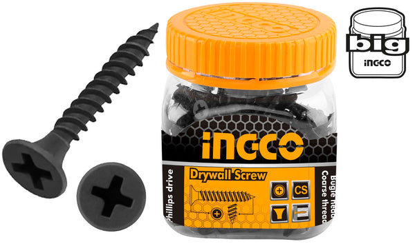 INGCO 100 Pcs 8G Bugle Head 63mm Drywall Screw Fine