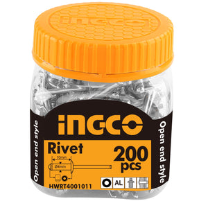 INGCO 200 Pcs 4x10mm Rivet