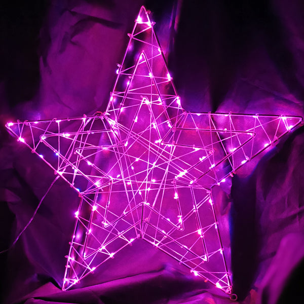 Christmas LED Motif RGB Remote Controlled Animated Star 57x57cm Indoor Outdoor Display Sign