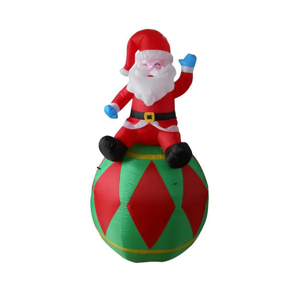 Christmas Decoration Inflatable 180cm Spinning Santa on Balloon LED Lit