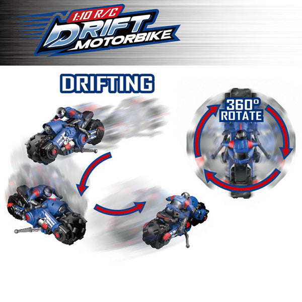 RC Super Stunt Drifting Motorbike Racer 360° Spinning 2.4Ghz Wireless Toy