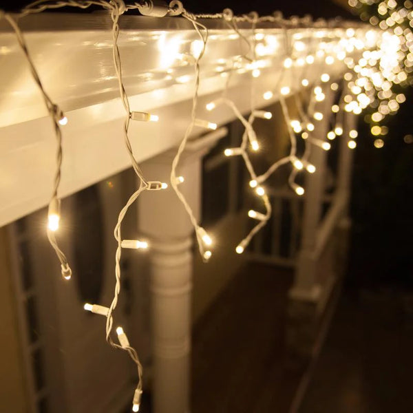 1200 LED Icicle Lights Animated 8 Functions 33m Long Wedding Christmas Decoration