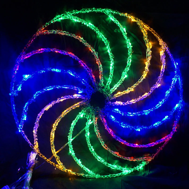 Christmas LED Motif Acrylic Spinning Disc 51x51cm Indoor Outdoor Display Sign
