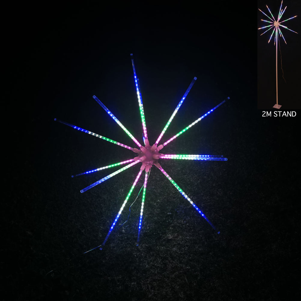 Christmas 640 LED Burst Star Fireworks Animated Waterflow Effect 100cm