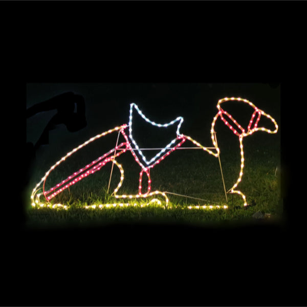 Christmas LED Motif Squatting Camel 155x68cm Indoor Outdoor Display Sign