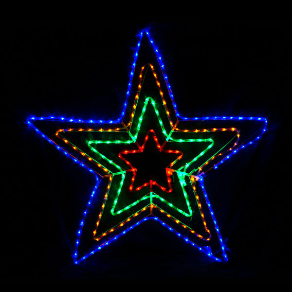 Christmas LED Motif 4 Layer Star 108x108cm Outdoor Display