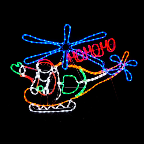 Christmas LED Motif Santa In Chopper 120x78cm Indoor Outdoor Display