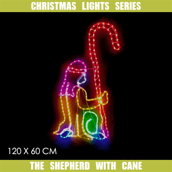Christmas LED Motif The Shepherd 60x120cm Indoor Outdoor Display Sign