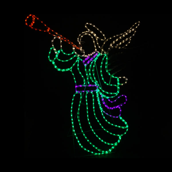 Christmas LED Motif Animated Angel 128x145cm Indoor Outdoor Display Sign