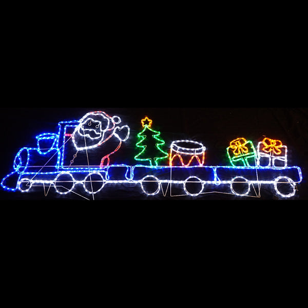 Christmas LED Motif Santa Train 250x75cm Indoor Outdoor Display Lights