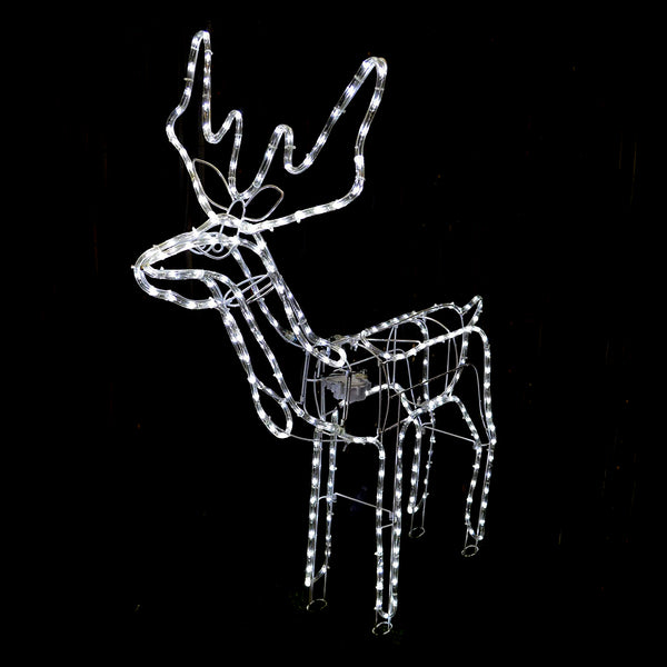 3D LED Christmas Motif 100x116cm Motorised Buck Reindeer Indoor/Outdoor