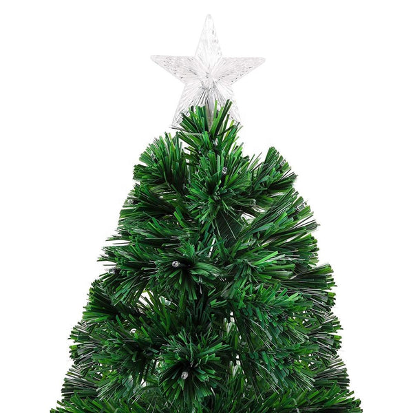 90cm 3ft Christmas Tree Fibre Optic LED Light 8 Functions Animated in Multi Colour