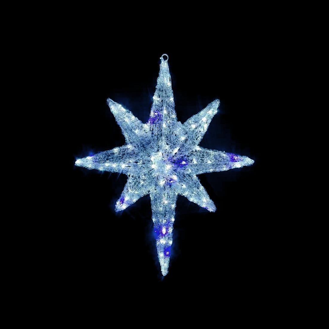 Christmas LED Motif Twinkling Blue White LED Nativity Northern Star 74