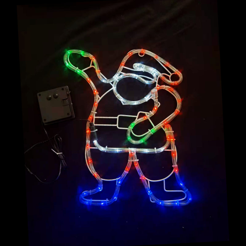 Solar Powered Mini Santa Outdoor Christmas Motif Display 46cm