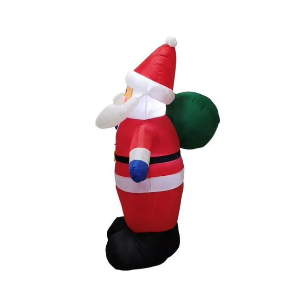 Christmas Decoration Inflatable 180cm Santa With Gift Sack LED Lit
