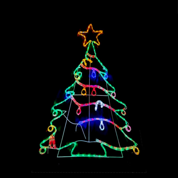 Christmas LED Motif Animated Christmas Tree 120x80cm Indoor Outdoor Display Sign