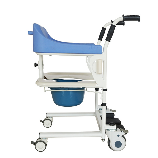 Medical Use Aged Care Patient Transfer Unit Commode Toilet Wheelchair