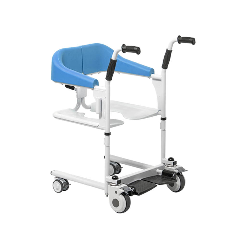 Medical Use Aged Care Patient Transfer Unit Commode Toilet Wheelchair