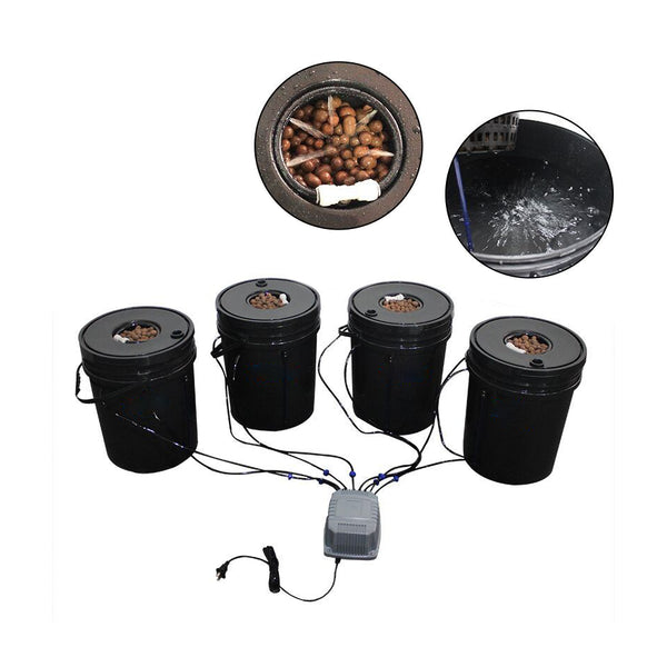 EverGrow 4x DWC 20L Buckets Aerated Auto Drip System Kit For Hydroponic Grow Tent