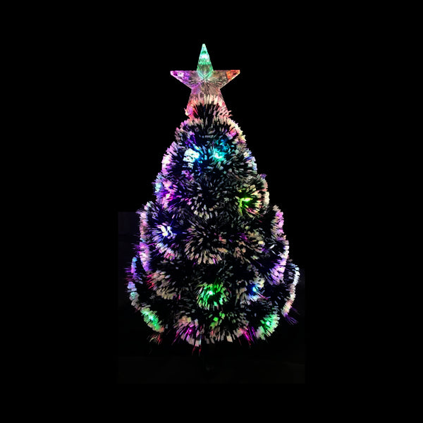 60cm Table Top Fibre Optic Tree Colourful RGB Twinkle LED Light Christmas Tree Decor