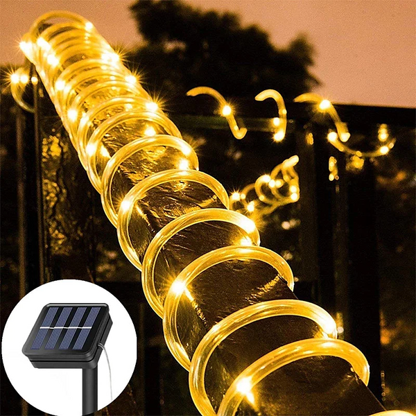 Led solar online rope lights outdoor