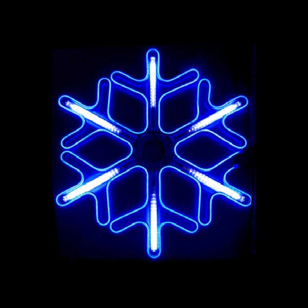 Christmas Neon LED Motif Animated Meteor Shower Snowflake 59x52cm Indoor Outdoor Display Sign