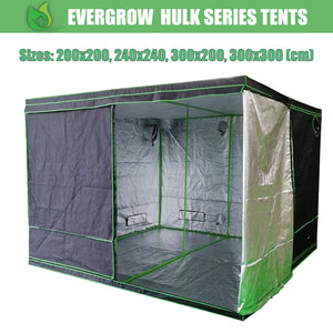 EverGrow Hulk Series Hydroponics Grow Tent 200x200, 240x240, 300x200, 300x300 cm (Tent Only)
